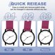 thumbnail image 5 of Correas de reloj de silicona Uxcell de 20 mm de ancho, correas deportivas de liberación rápida para hombres y mujeres, color rojo vino, 5 of 7