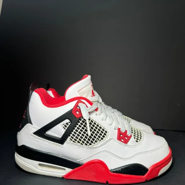Ni - ke Size 6.5 - Ni - ke Air Jordan 4 Retro OG GS Fire Red 2020 Men's Shoes - 408452 160