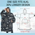 thumbnail image 4 of Oversized Wearable Blanket Hoodie,Spider Web Bats Halloween Pattern Sherpa Blanket Hoodie with Super Pockets,Super Warm Fuzzy Pullover for Women & Men, 4 of 6