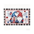 thumbnail image 2 of Cififendec 4th of July Gnome Placemat, 17.72"×11.81", Patriotic Checkered Border Heat-Resistant Table Mat for Independence Day, Memorial Day & Kitchen Decor, 2 of 5