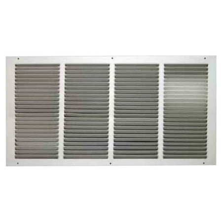 

10x4 Soft White Return Air Grille (Stamped from Cold Roll Steel) - Shoemaker 1050