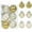 Gold, variant on 6pcs, 6cm/2.36inch Christmas Ball Ornaments Set for Xmas Tree, Shatterproof Plastic Hanging Holiday Balls for Festive Christmas Party,  Champagne