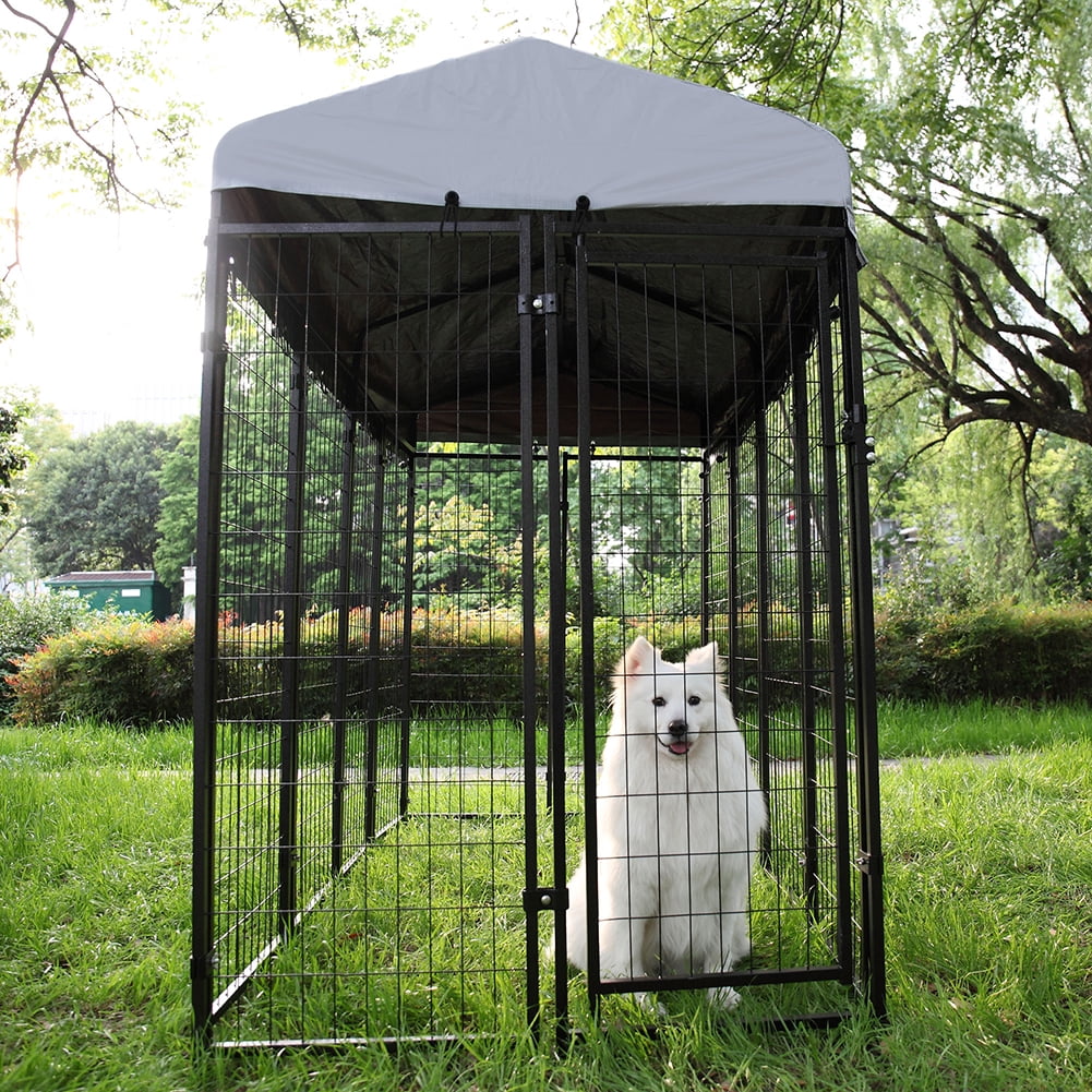 Kadyn Dog Kennel with Roof Cover Heavy Duty Dog Crate for Medium and Large size Dogs, Black (Sandblasted) Kadyn Dog Kennel with Roof Cover Heavy Duty Dog Crate for Medium and Large size Dogs, Black (Sandblasted)