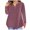 Wine-08, variant on STETMN Plus Size V Neck Top for Women Loose Long Sleeve Shirt Lightweight Going Out T-Shirt