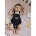 thumbnail image 5 of BemeyourBBs Baby Sleeveless Romper Black Cat/Ghost/Ghost Face Embroidery Jumpsuit, 5 of 8