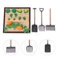 thumbnail image 2 of KAKOWELY 1 Set Mini Landscape Models Vegetable Field Scene Model Mini Farm Tool Models,3.54X"X3.54"X0.79", 2 of 4
