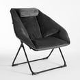 thumbnail image 3 of Urban Shop Micromink Hex Folding Saucer Chair, Black, 3 of 8