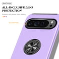 thumbnail image 5 of Allytech Hybrid Case for Google Pixel 9 Pro XL with 360° Rotatable Ring Kickstand, Soft TPU + Rugged PC, Screen Lens Protection Shockproof Anti-Fall Magnetic Car Mount Back Case - Purple, 5 of 7