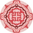 thumbnail image 1 of Ahgly Company Machine Washable Indoor Round Transitional Light Red Pink Area Rugs, 4' Round, 1 of 7