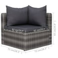 thumbnail image 5 of vidaXL 6 Piece Garden Sofa Set with Cushions & Pillows Poly Rattan Grey, 5 of 5