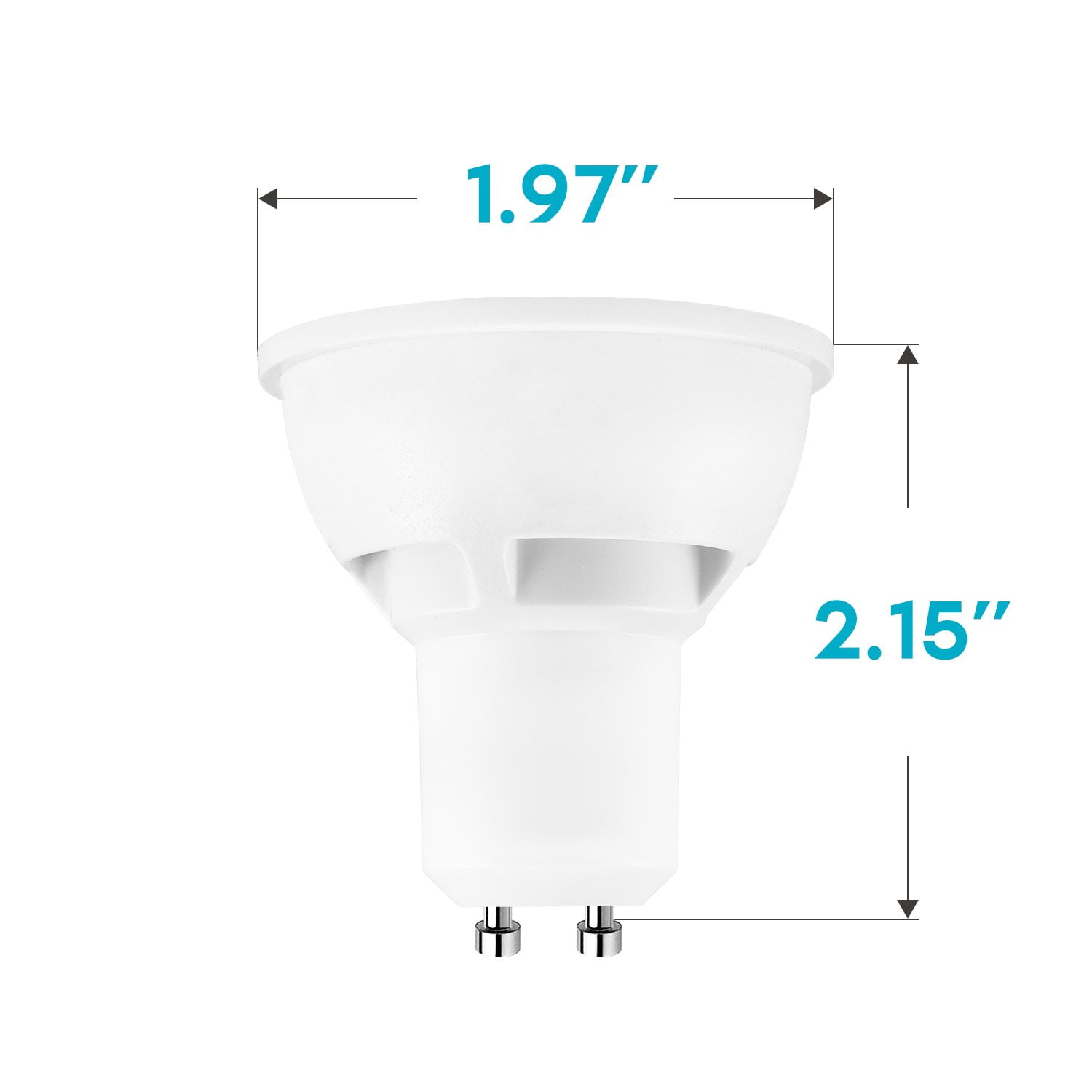 Luxrite MR16 GU10 Spotlight LED Bulbs, Dimmable, 2700K Warm White, 500 Lumens, Enclosed Fixture Rated, 24-Pack