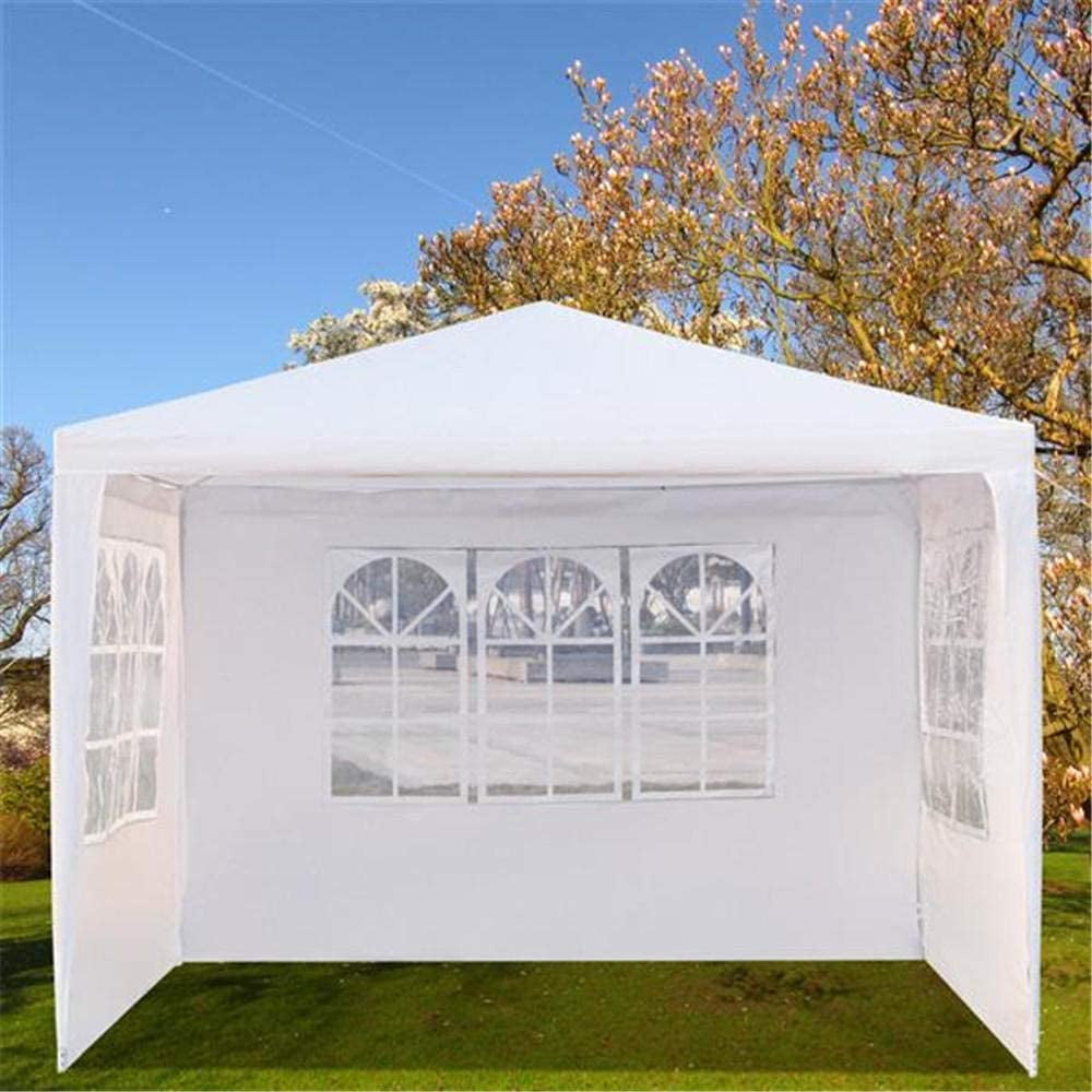 [US IN STOCK] 10 x 10 Three Sides Waterproof Tent with Spiral Tubes White