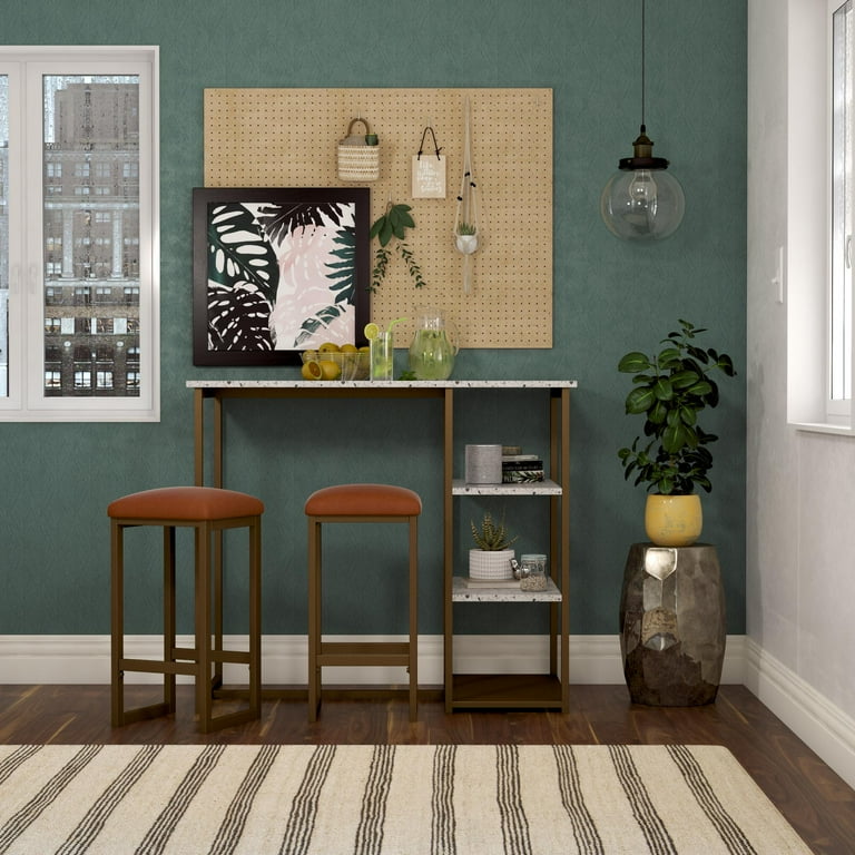 Novogratz Nora 3-Piece Pub Set, Indoor Dining Table with