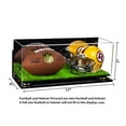 thumbnail image 2 of Deluxe Acrylic Mini - Miniature (not Full Size) Football and Helmet Display Case with Mirror, Wall Mount, Silver Risers and Turf Base (A019-SR), 2 of 3