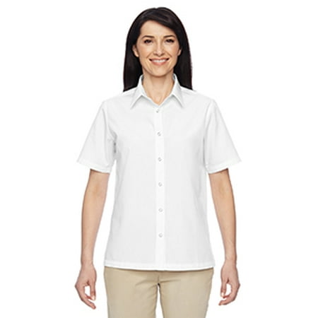 - Harriton Ladies' Advantage Snap Closure Short-Sleeve Shirt