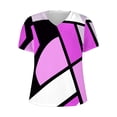 thumbnail image 4 of Fiudx Ofertas Flash Del Día Blusas Informales de Manga Corta con Cuello En V y Estampado a La Moda para Mujer, 4 of 4