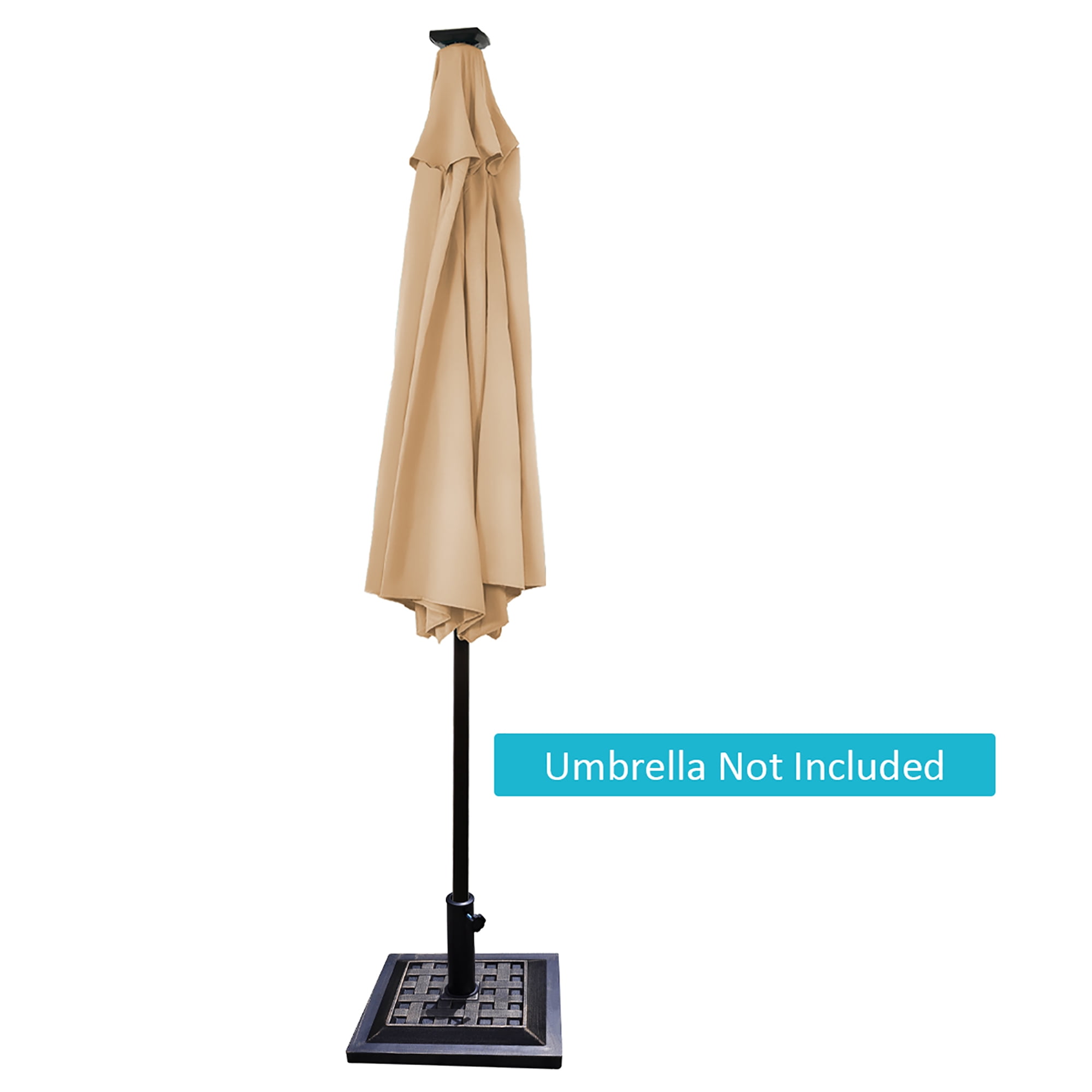 Costway 17.5'' Umbrella Base Stand Market Patio Standing Outdoor Living Heavy Duty (Square)