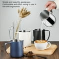 thumbnail image 4 of Milk Frothing Pitcher,450ml 304 Stainless Steel Espresso Milk Frothing Cup Milk Steaming Pitcher Coffee Frother Steamer Jug Espresso Machine Accessories For Cappuccino Latte Art, 4 of 8