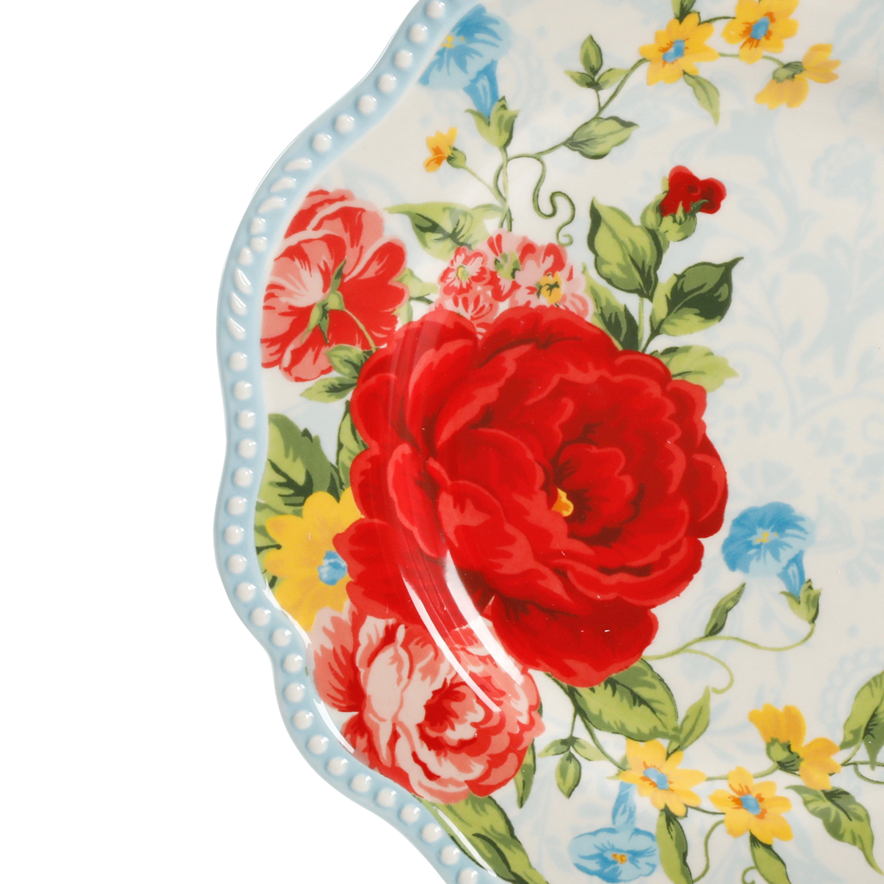 The Pioneer Woman Sweet Rose Ceramic 10.75-inch Dinner Plate