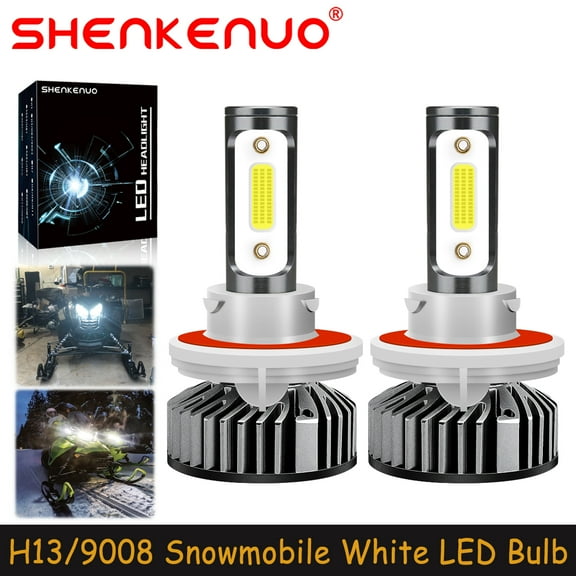 SHENKENUO for Honda Pioneer 1000 2016-2020 2021 2022 2X 6000K H13 LED Headlights Bulbs Kit,C09