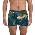 thumbnail image 2 of KLL World Map Men's Cotton Boxer Briefs Underwear-Medium, 2 of 7