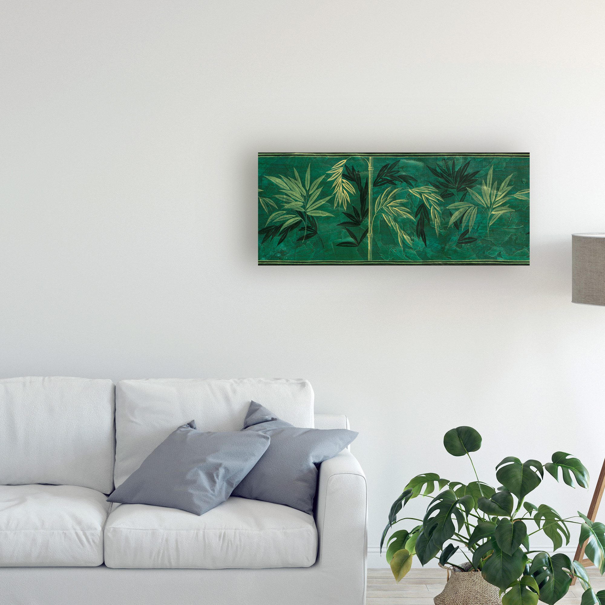 Trademark Fine Art 'Dark Teal Bamboo' Canvas Art by Pablo Esteban