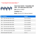 thumbnail image 2 of Valve Cover Gasket - Compatible with 2006 - 2016 Mercedes-Benz E350 2007 2008 2009 2010 2011 2012 2013 2014 2015, 2 of 2