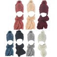 thumbnail image 1 of Kate Marie Unisex Warm Beanie and Scarf set with Inside Fur, 1 of 5