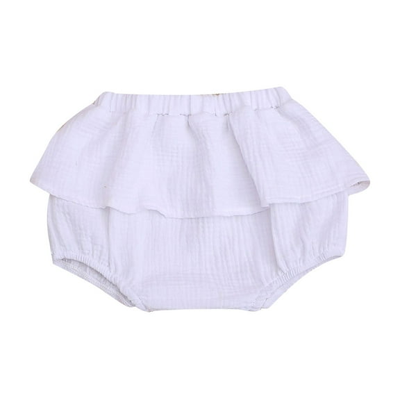CAIVO Children Linen Blended Cute Flower Shorts Culottes Soft Toddler Daily Wear