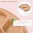 thumbnail image 5 of EASTIN 100% Silicone Suction Plate with Built-in Placemat for Toddlers + Preschoolers - Divided Plate - Dishwasher Safe, 5 of 5