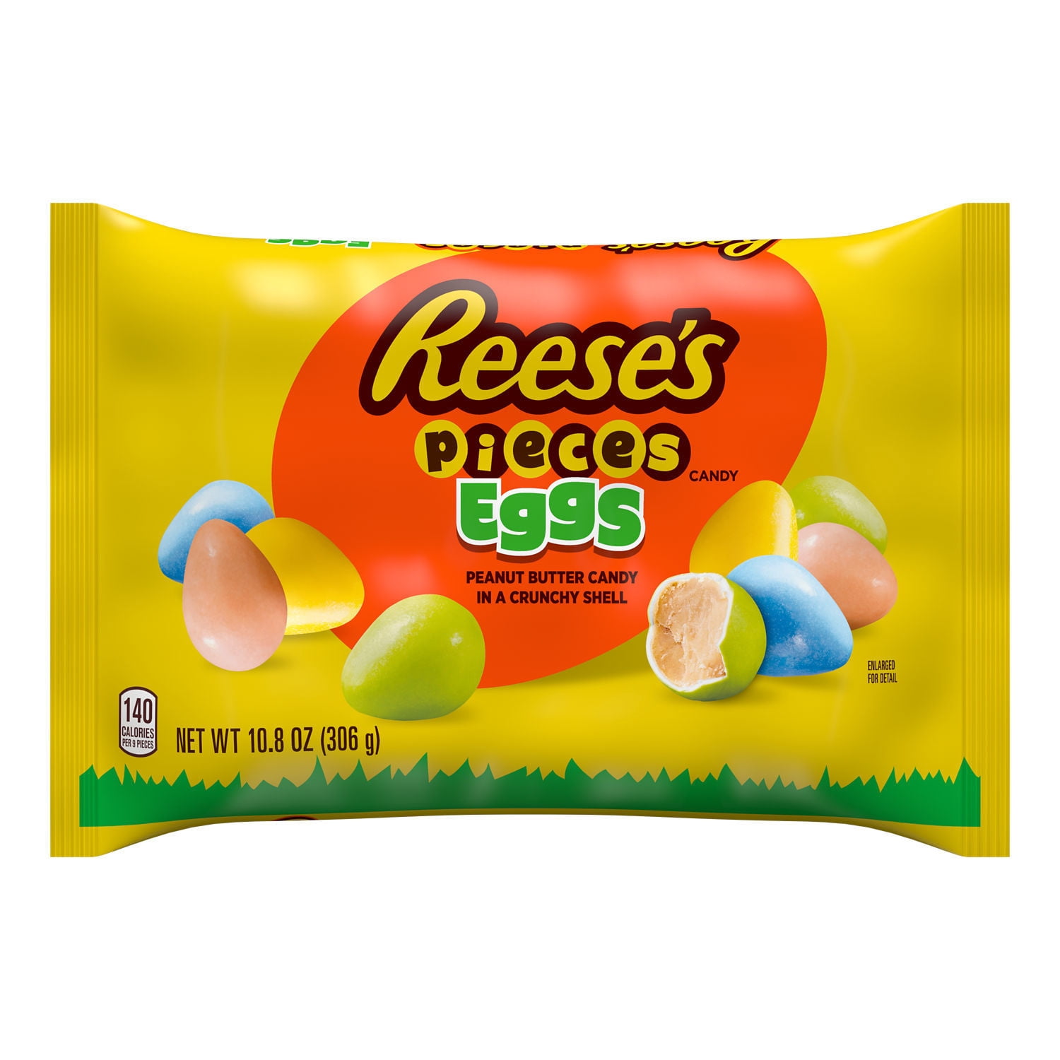 (3 pack) REESE'S PIECES Peanut Butter in a Crunchy Shell Eggs, Easter Candy Bag, 10.8 oz