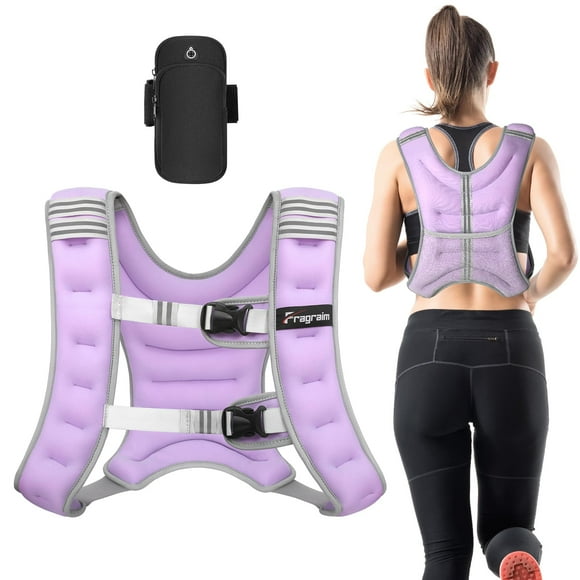 Chaleco lastrado Fragraim 7,25 kg con banda reflectante morado