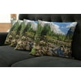 thumbnail image 5 of Ambesonne Nature Throw Pillow Cover 4 Pack, Yosemite Forest River, 16", Green Blue, 5 of 5