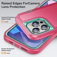 thumbnail image 4 of AmPm for iPhone 14 Pro Case with Screen Protector, Heavy Duty Protective iPhone 14 Pro Phone Case with Built in Kickstand, Military Grade Protection Cover for iPhone 14 Pro 6.1 inch (Pink), 4 of 8