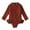 Brown, variant on Hiijoy Toddler Girls Long Sleeve Zip-Up Rash Guard Ruffle Solid UPF 50  One-Piece Swimsuit