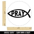 thumbnail image 2 of Pray Ichthys Fish Christian Sketch Self-Inking Rubber Stamp Ink Stamper - Yellow Ink - Medium 1 Inch, 2 of 7