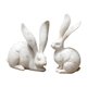 thumbnail image 5 of 2 figuras de conejo, esculturas de animales, manualidades creativas, obras de arte, decoración de jardín Estilo A, 5 of 8