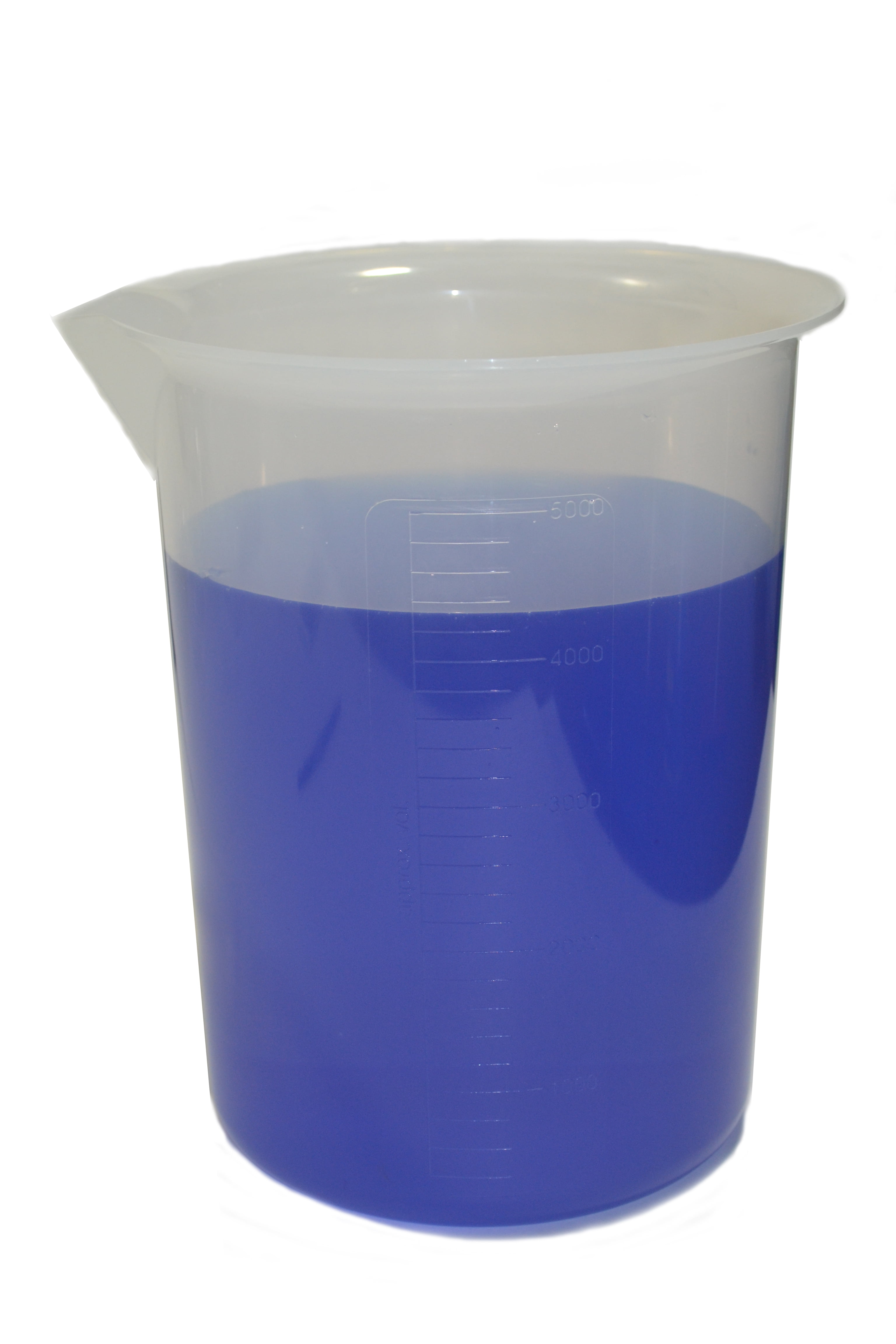 5000ml Plastic Beaker; 200mL Graduations; Premium Polypropylene Eisco