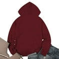 thumbnail image 6 of Women Blouses Womens Zip Sweatshirt Short Sleeve Sweater Women Came Hoodie Quarter Zip Sweater Workout Athletic Pullover Hoodie Women's up Oversized Workout Sweatshirt round Oversized Wine M, 6 of 7