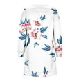 thumbnail image 4 of Summer Casual Dress,Ladies Fashionable and Casual Fall and Winter Round Neck Long Sleeved Printing Dress, 4 of 6