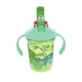 thumbnail image 2 of Nuby 2 Handle 8oz Multi-Function 2-in-1 Cup with Free Flow 360° Weighted Straw & Hard Spout, Dinosaurs, 2 of 8