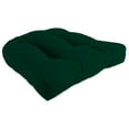 thumbnail image 4 of Jordan Manufacturing 18" x 18" Forest Green Solid Square Tufted Contoured Outdoor Wicker Seat Cushion (2 Pack), 4 of 9