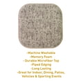 thumbnail image 5 of Broadway Memory Foam No Slip Back 16 x 16 Chair Pad Cushion 6 Pack - Cream-Chocolate, 5 of 7