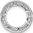 thumbnail image 3 of 14K White Gold 1/4Ct. Diamond Channel Set Circle Chain Slide Made In India pm4710-025-wa, 3 of 5