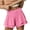 Pink, variant on Wyobmus Womens High Elastic Waisted Sport Shorts Ruffle Tiered Running Workout Tennis Shorts With Build In Shorts Beige