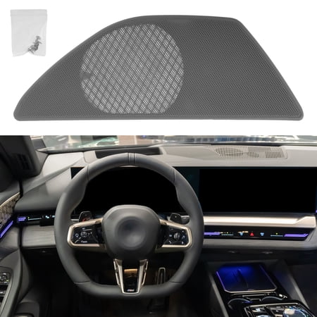 Unique Bargains Left Door Speaker Grills Cover for BMW 5 Series 2010-2017 Gray Audio Speaker Subwoofer Guard Protector Case with Snap Fastener Plastic 1 Pcs