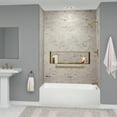 thumbnail image 2 of Transolid UATLN603020-R-CB Unity 60-in x 30-in x 20-in Alcove Acrylic Bathtub Kit With Right Hand Drain, White/Champagne Bronze, 2 of 3