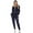 Navy, variant on White Mark Women's 2 Piece Rhinestone Velour Tracksuit Set