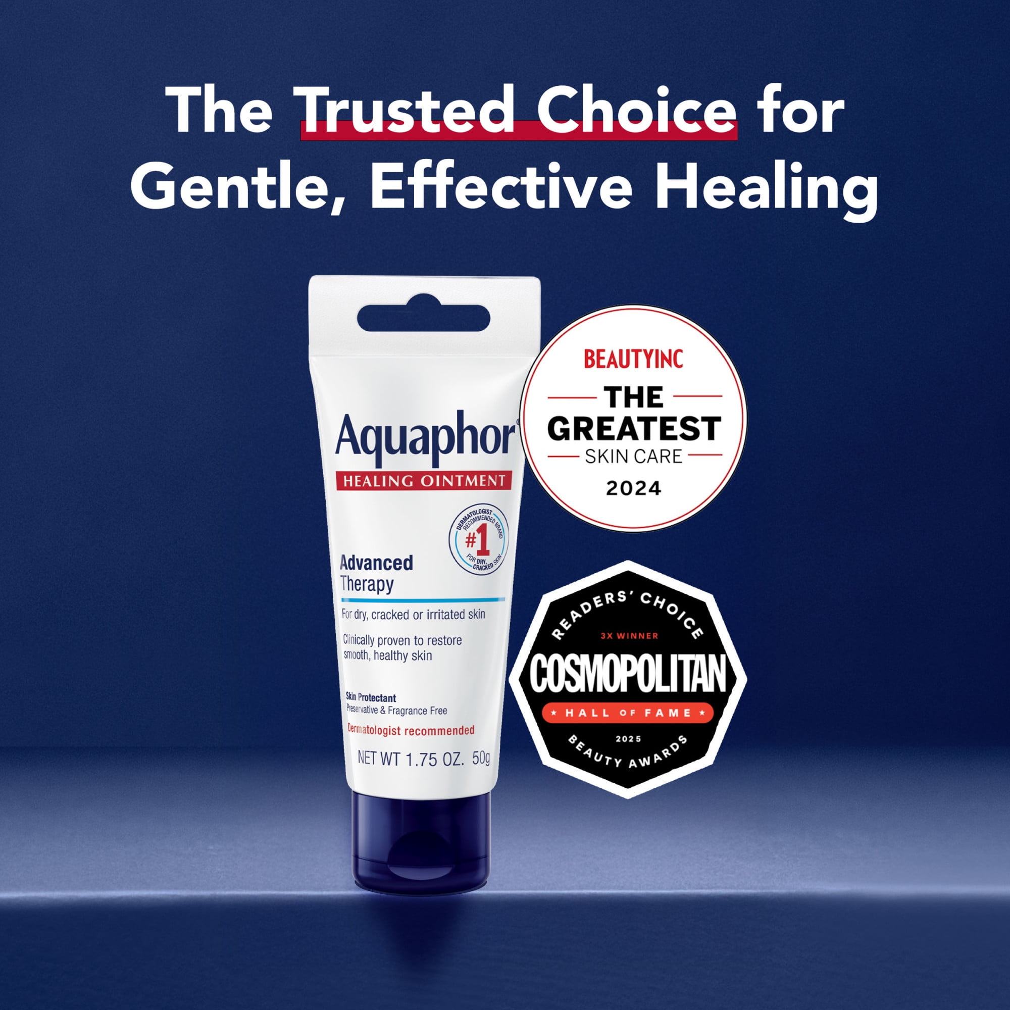 Aquaphor Healing Ointment Skin Protectant for Dry, Cracked, Irritated Skin, Travel Size, 1.75 oz