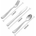thumbnail image 5 of 500PCS Silver Plastic Silverware - Plastic Silver Utensils - 250 Forks, 125 Spoons, 125 Knives, Heavy Duty Disposable Silverware Sets for Parties, Wedding, Christmas, 5 of 5